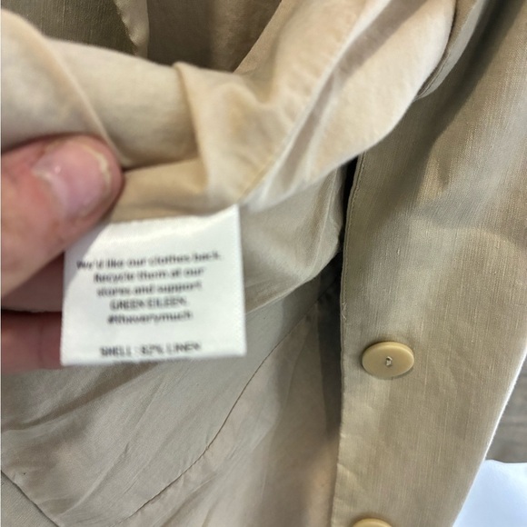 Eileen Fisher Tan Blazer Tailored Suit Jacket - Picture 3 of 5